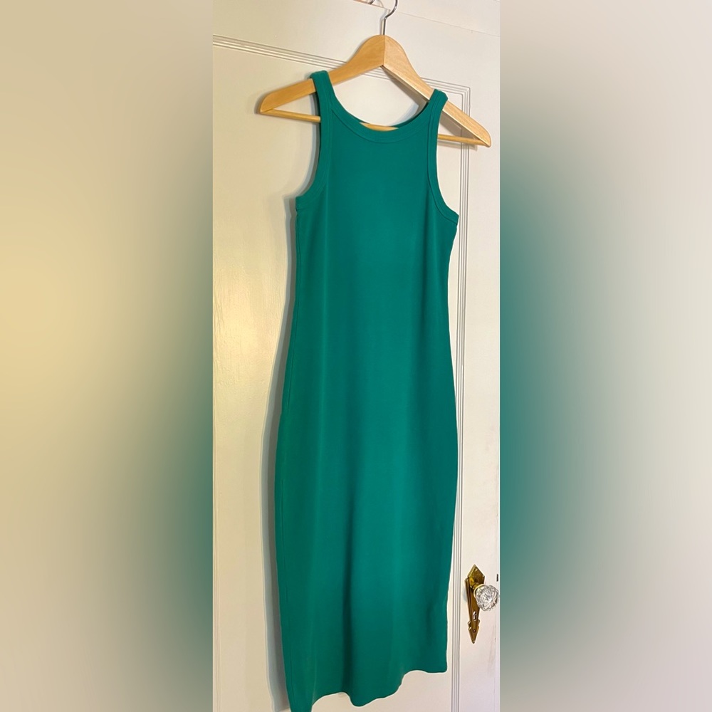 Mother Brand cotton bodycon dress. Moderate stretch.